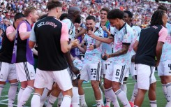 Trump dance: Belgium celebrates after scoring a fourth goal against USA
