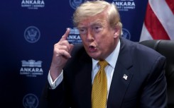 US President Donald Trump reacts as he meets with NATO Secretary General on the sidelines of the NATO summit in Ankara, on July 8, 2026.