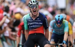 Debutant Olav Kooij surged to a dominant sprint victory on the fifth stage of the Tour de France