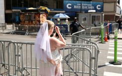A New York artist picked up garbage from around Madison Square Garden after pop queen Taylor Swift and NFL star Travis Kelce tied the knot there, and is now selling the trash online for $25