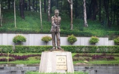 A statue of General Aung San is seen at Bogyoke Aung San Park in Yangon. Statues of the independence hero are quietly disappearing across Myanmar