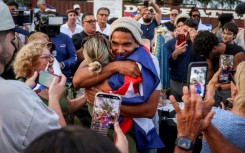 Cuban dissident Luis Manuel Otero Alcantara flew to Miami to go into exile in the United States, after serving a five-year prison term in Cuba for disturbing the public order, among other charges