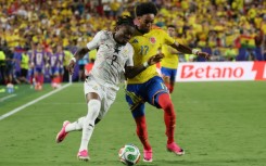 Ghana forward Abdul Fatawu (L) has joined Ipswich