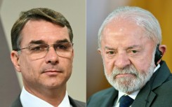 Flavio Bolsonaro (L) was neck-and-neck with incumbent President Luiz Inacio Lula da Silva (R) in the polls until he was hit by a series of scandals: ties to a disgraced banker, a family feud, and new tariffs from US President Donald Trump