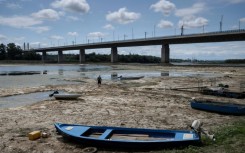 A water in the Danube river has dropped to a record low point, exposing parts of the riverbed