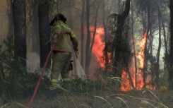 The fires have raged in Porto Germeno for two days
