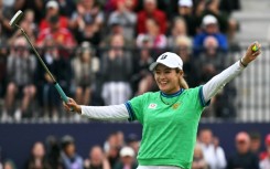 Japan's Shiho Kuwaki celebrates winning the women's British Open