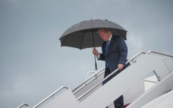 Trump returned to Washington after a weekend at his golf course in New Jersey