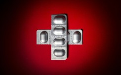 Blister packs of medications by Sandoz, arranged as a Swiss cross. The Basel-based pharma group has reached two settlements in the United States