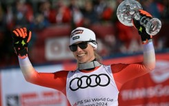 Swiss skier Lara Gut Behrami with her second overall World Cup Crystal Globe