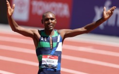 Kenyan-born US runner Jonah Koech was issued a three-year ban for blood doping by the US Anti-Doping Agency and stripped of the 2025 US 1,500-meter title he is shown celebrating