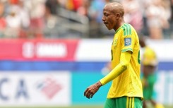 Khuliso Mudau reacts after South Africa lost to Canada in a 2026 World Cup second-round match