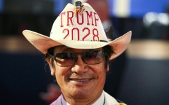 An attendee wears a "Trump 2028" hat during first day of the Republican National Midterm Convention at the American Airlines Center in Dallas, Texas on September 9, 2026