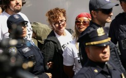 Susan Sarandon was among those apparently detained by New York police as pro-Palestinian demonstrators blocked First Avenue near the United Nations headquarters building, ahead of Israel's Prime Minister Benjamin Netanyahu's address