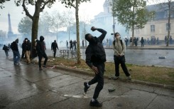 Violent incidents broke out on the sidelines of Paris demonstrations on Tuesday