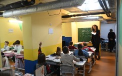 Ukrainian children are being taught in underground classrooms as a result of Russia's attacks